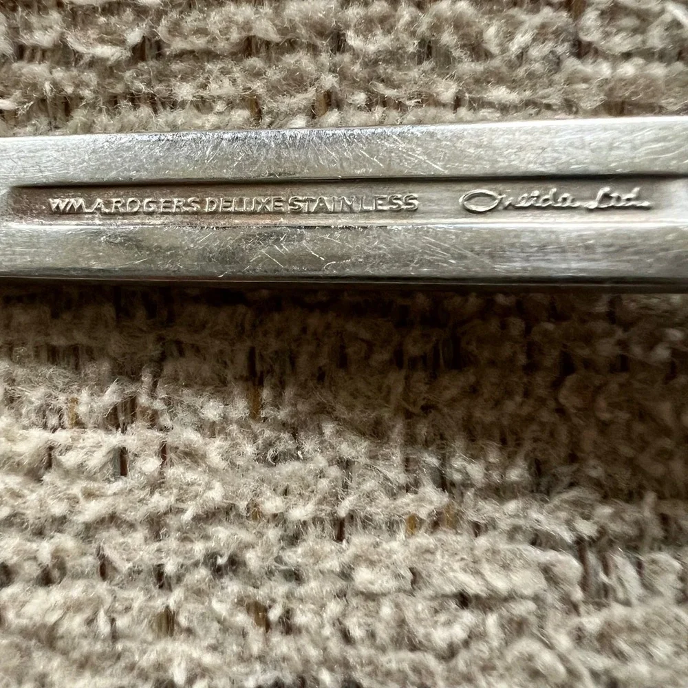 Wm A Rogers Oneida Petal Lane Teaspoon Deluxe Stainless Steel Floral‎ Flatware